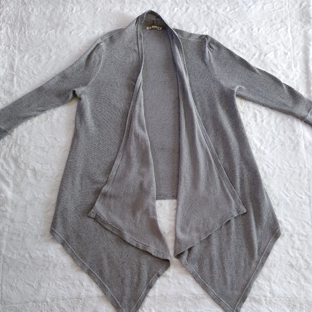 Ruff Hewn Waffle Knit Waterfall Cardigan